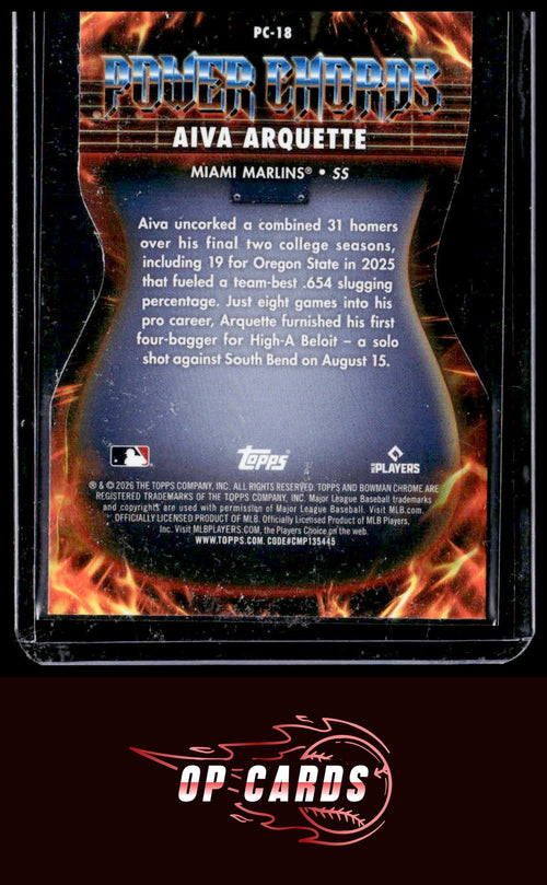 Aiva Arquette 2026 Bowman #PC-18 Power Chords