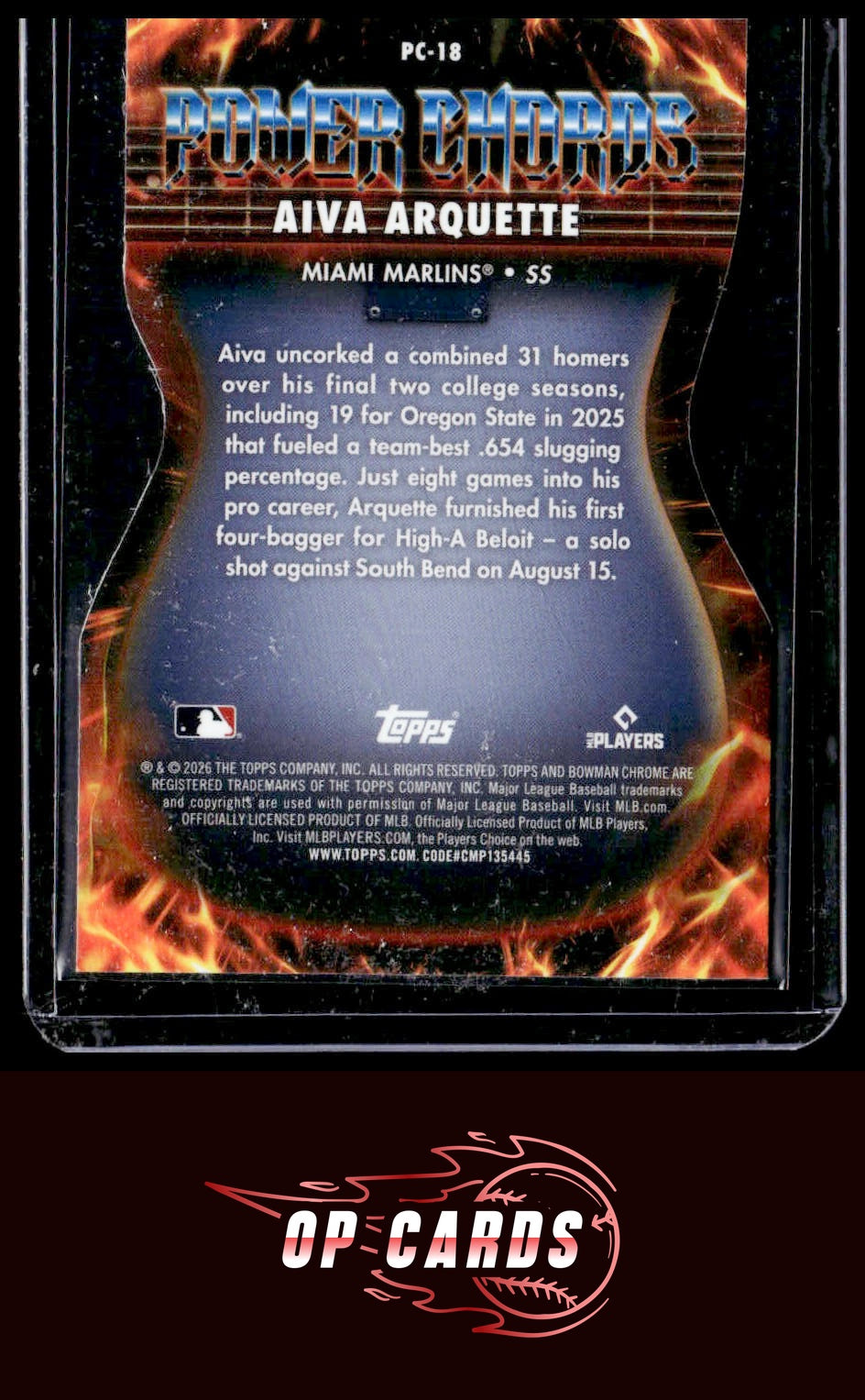Aiva Arquette 2026 Bowman #PC-18 Power Chords