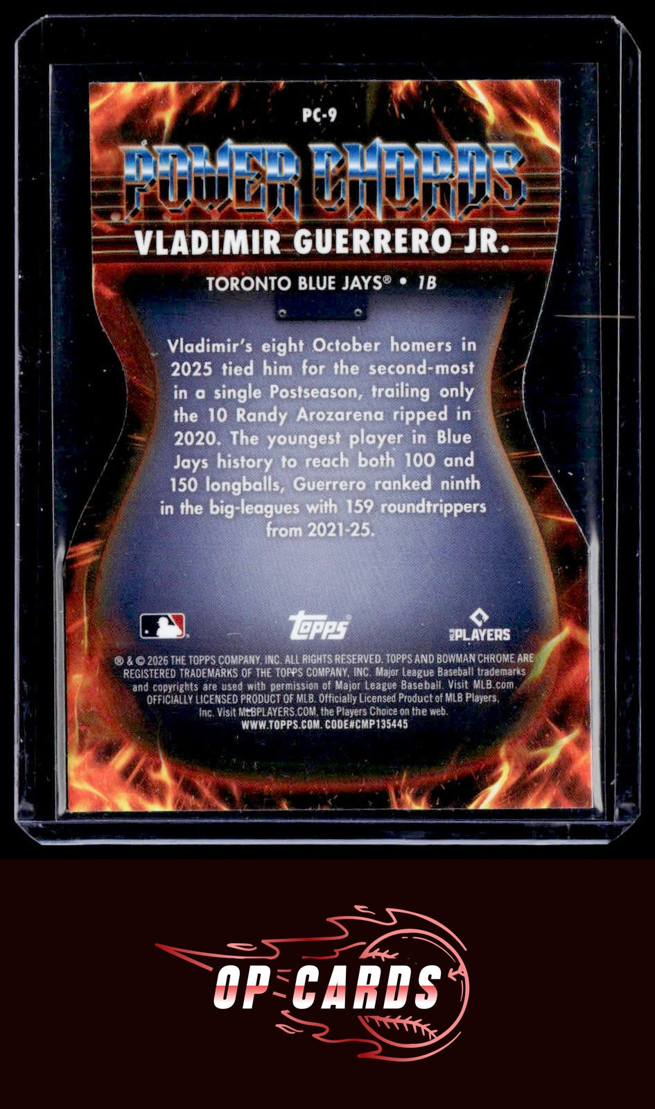 Vladimir Guerrero Jr. 2026 Bowman #PC-9 Power Chords