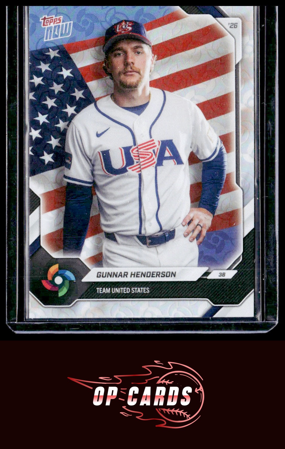 Gunnar Henderson 2026 Topps Now World Baseball Classic Team USA #USA05 WBC Logo