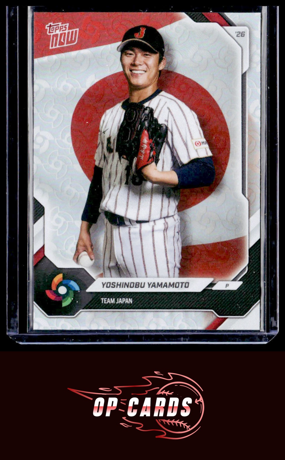 Yoshinobu Yamamoto 2026 Topps Now World Baseball Classic Japan #JP03 WBC Logo