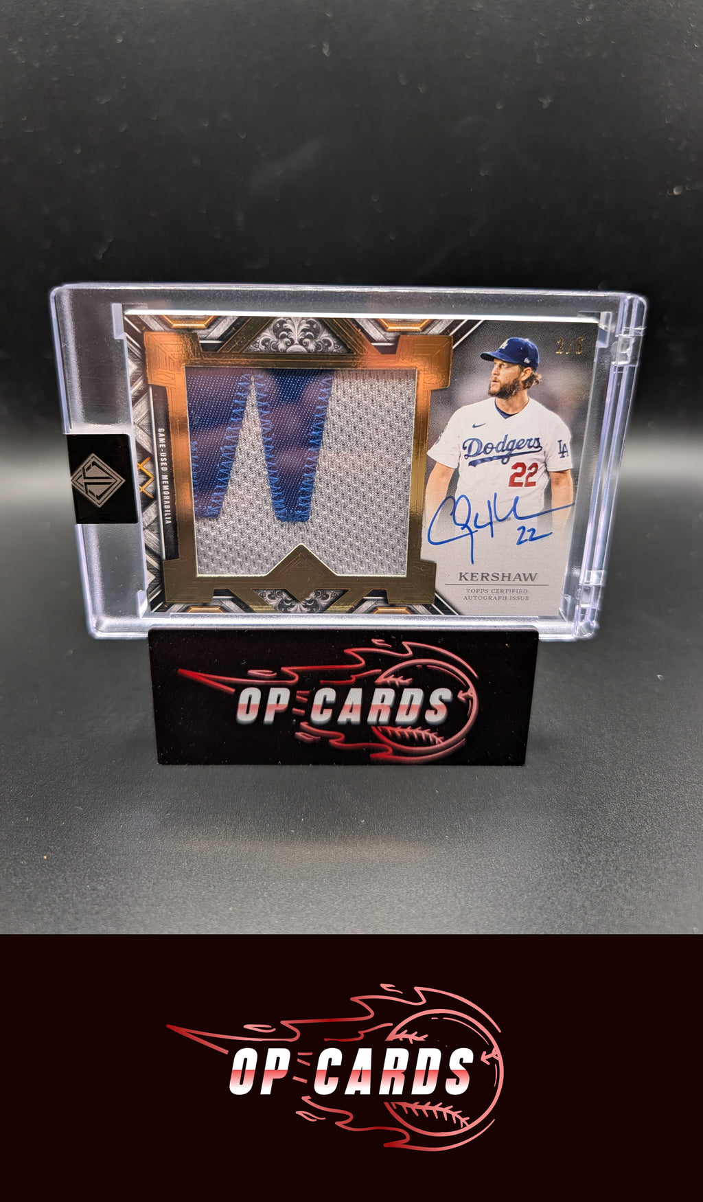 Clayton Kershaw 2025 Topps Transcendent  #JPCA-CK Jumbo Patch Autographs #/5