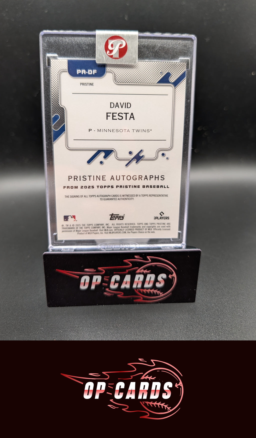 David Festa 2025 Topps Pristine #PA-DF Pristine Autographs