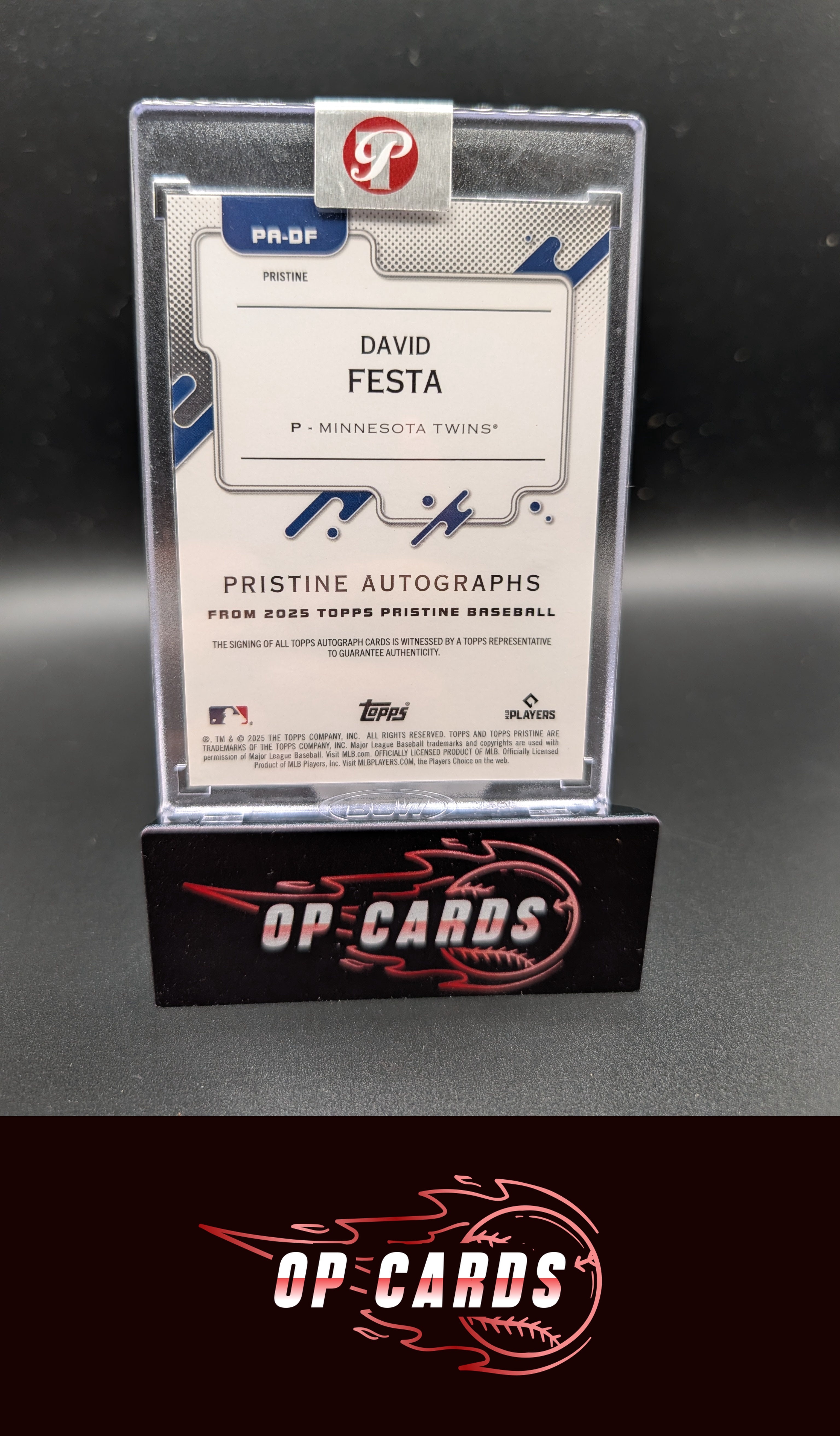 David Festa 2025 Topps Pristine #PA-DF Pristine Autographs