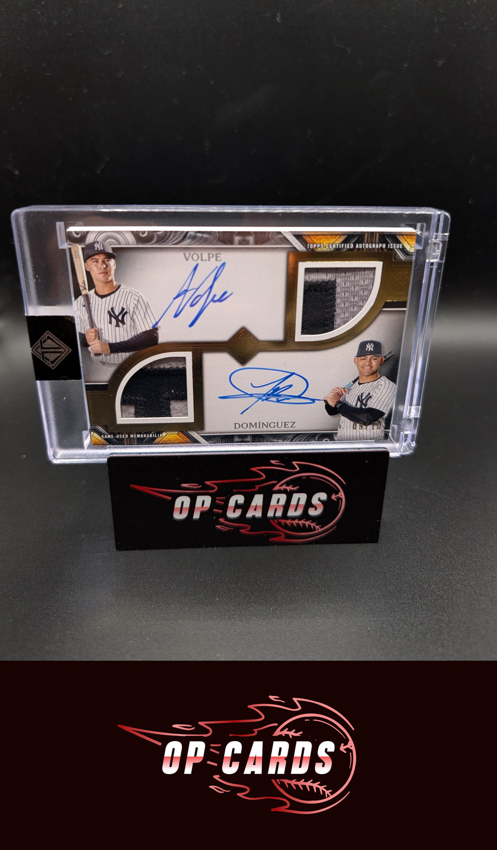 Jasson Domínguez Anthony Volpe 2025 Topps Transcendent Dual Autograph Relic /10