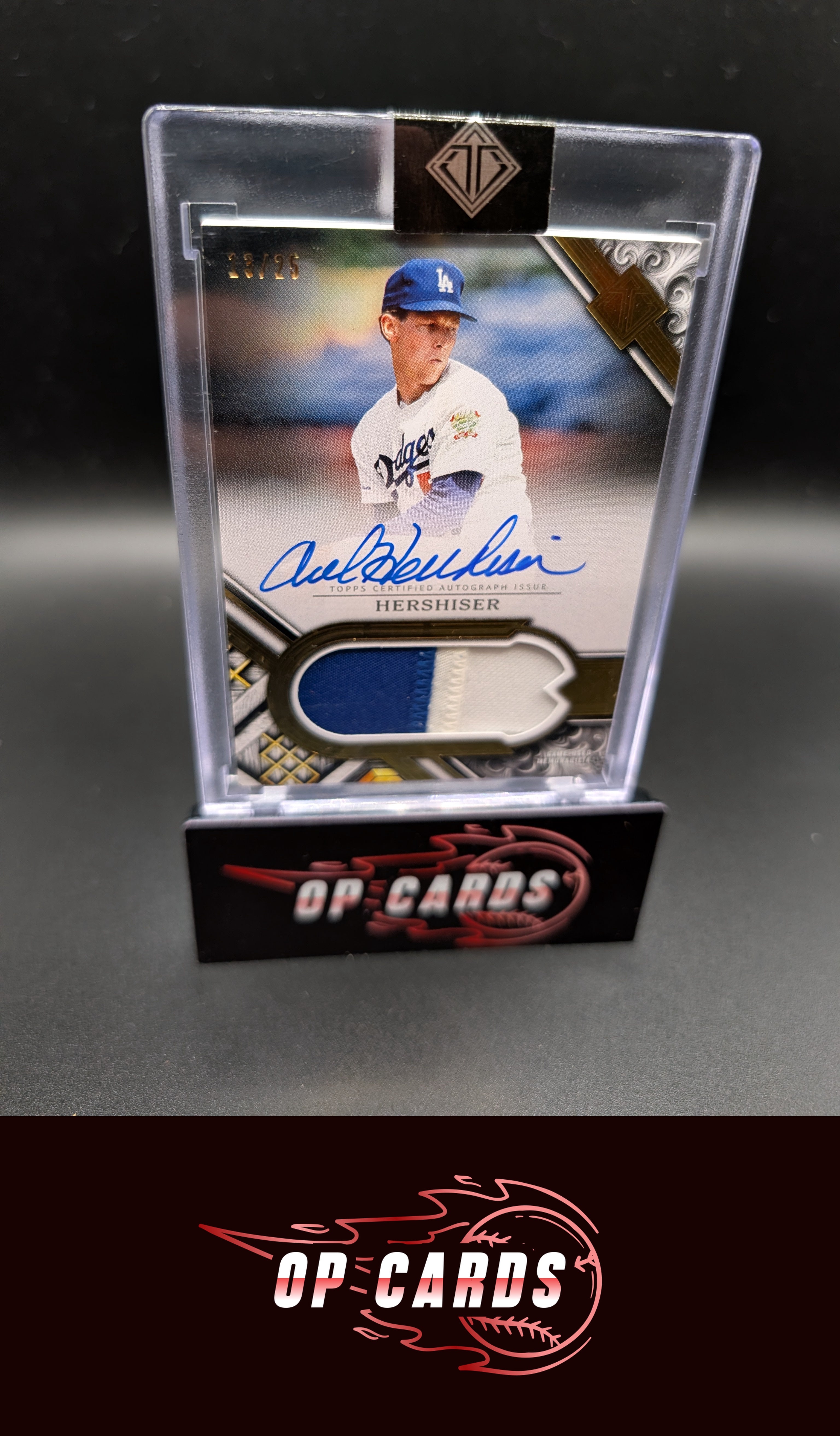 Orel Hershiser 2025 Topps Transcendent Collection #PCA-OH Patch Autographs #/25