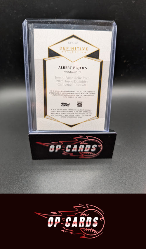 Albert Pujols 2025 Topps Definitive Jumbo Relic Collection Orange #DJRC-AP #/25
