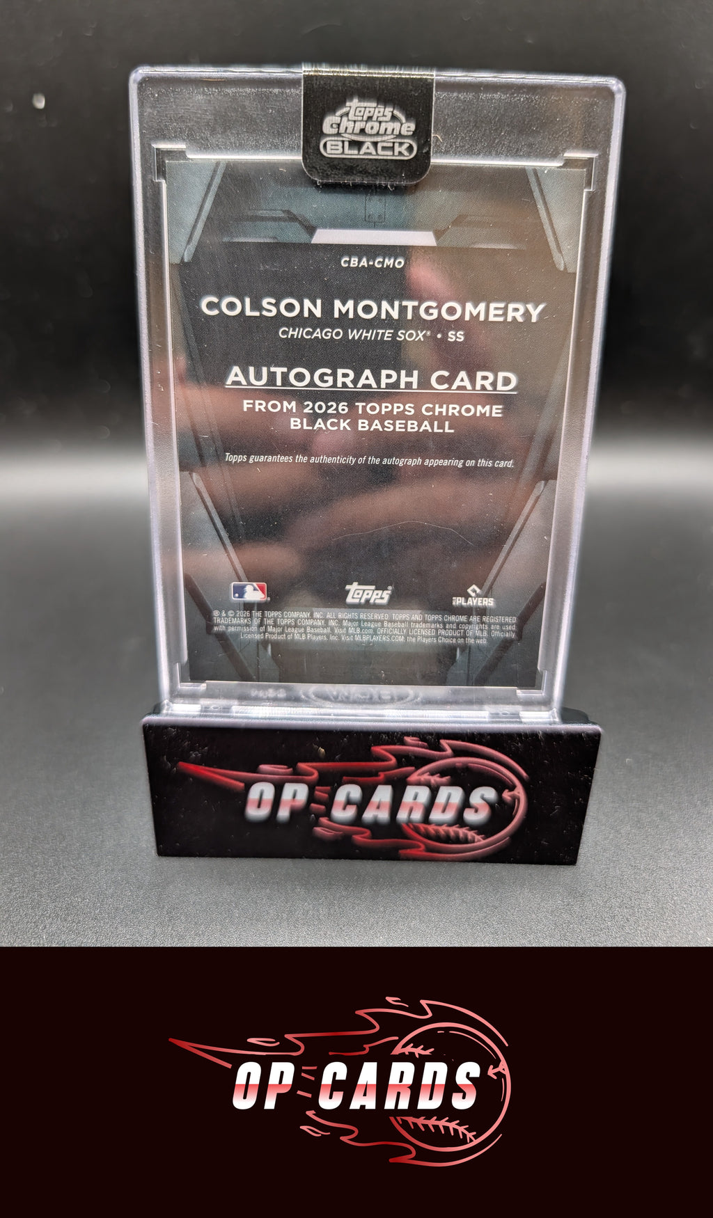 Colson Montgomery 2026 Topps Chrome Black Autograph Green Refractor #/99