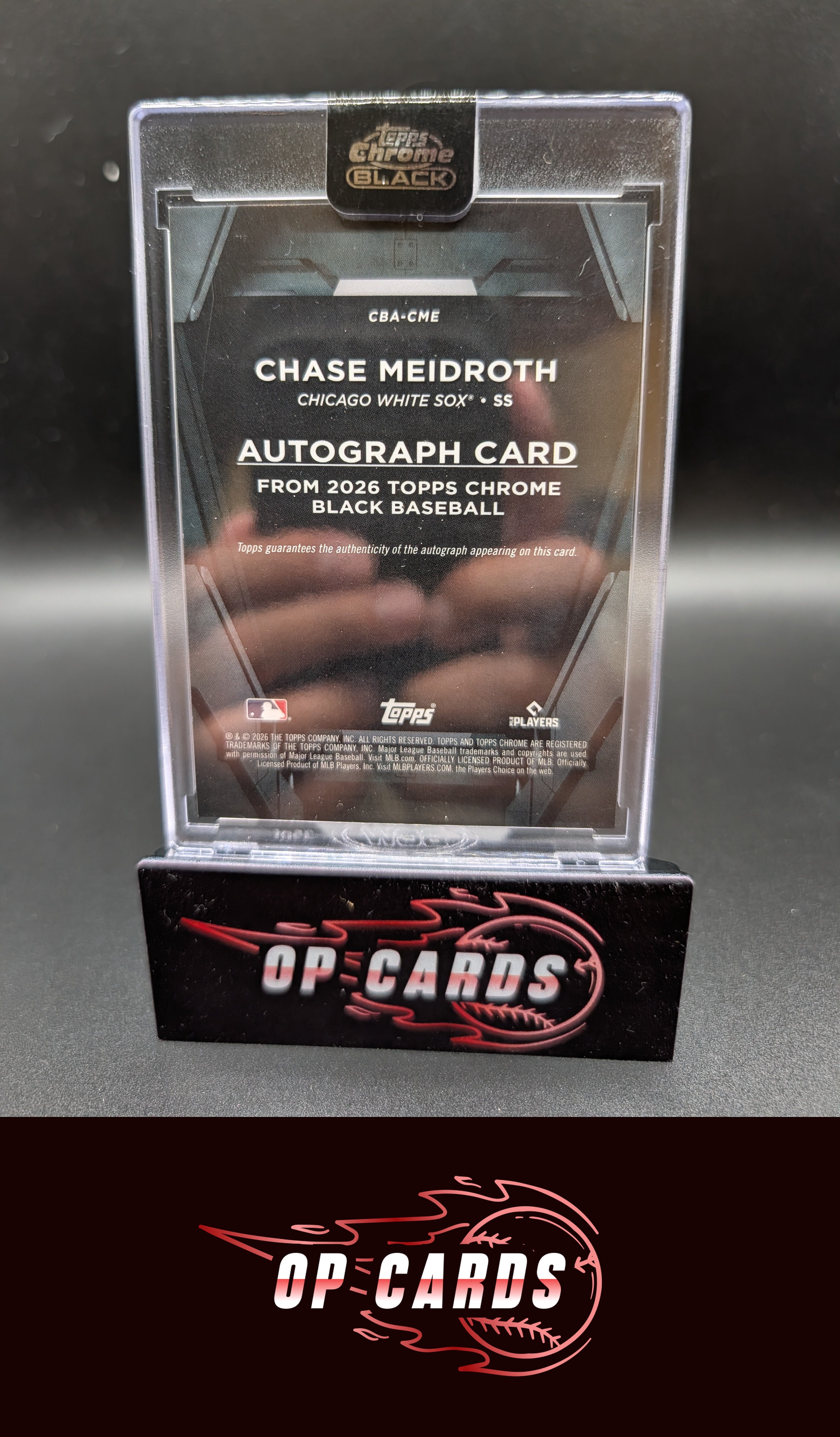 Chase Meidroth 2026 Topps Chrome Black Autograph Gold Refractor #/10