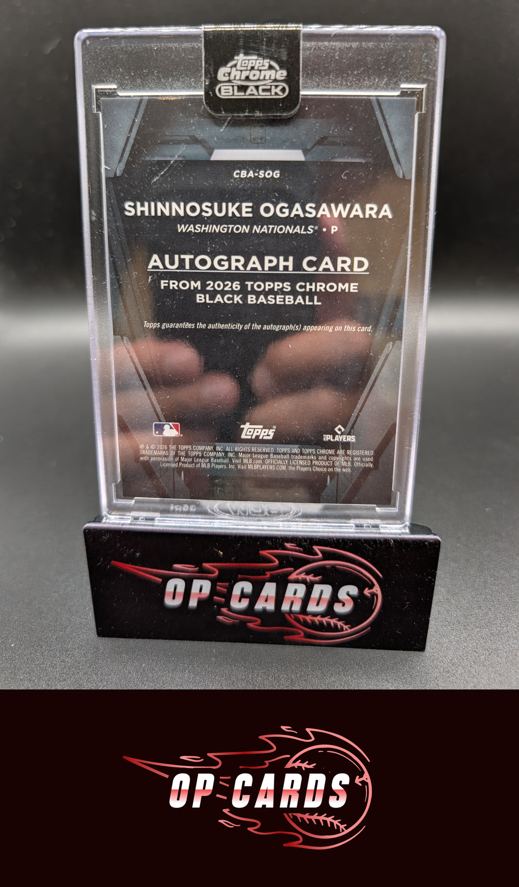 Shinnosuke Ogasawara 2026 Topps Chrome Black #CBA-SOG Autographs