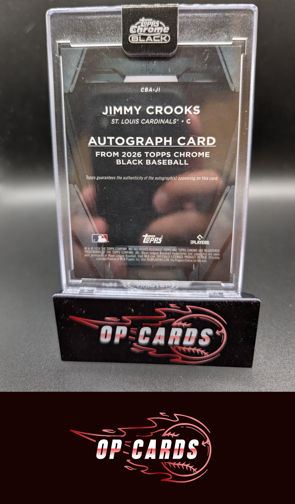 Jimmy Crooks 2026 Topps Chrome Black #CBA-JI Autographs Blue Refractor #/150
