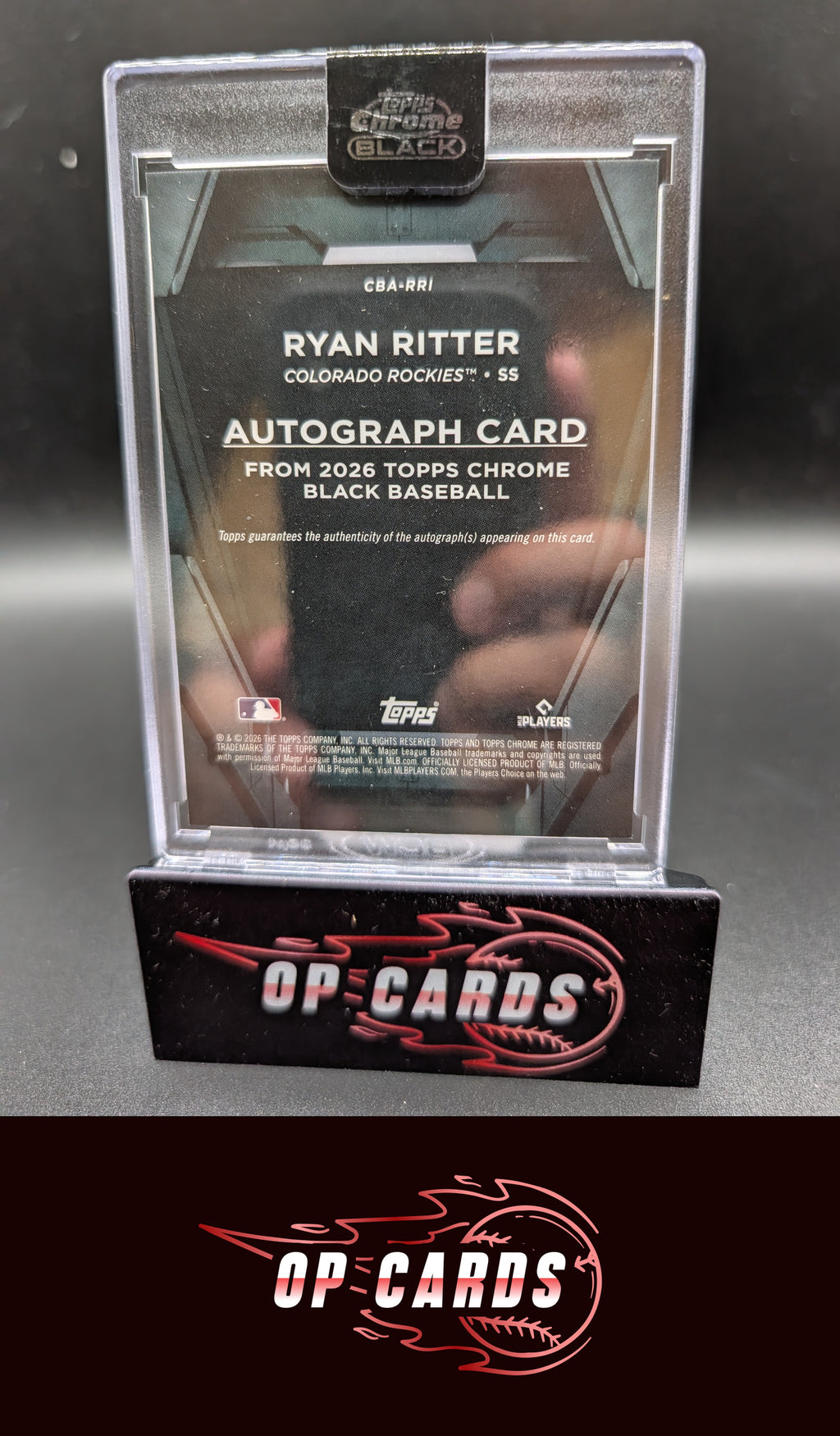 Ryan Ritter 2026 Topps Chrome Black #CBA-RRI Autographs Purple Refractors #/75