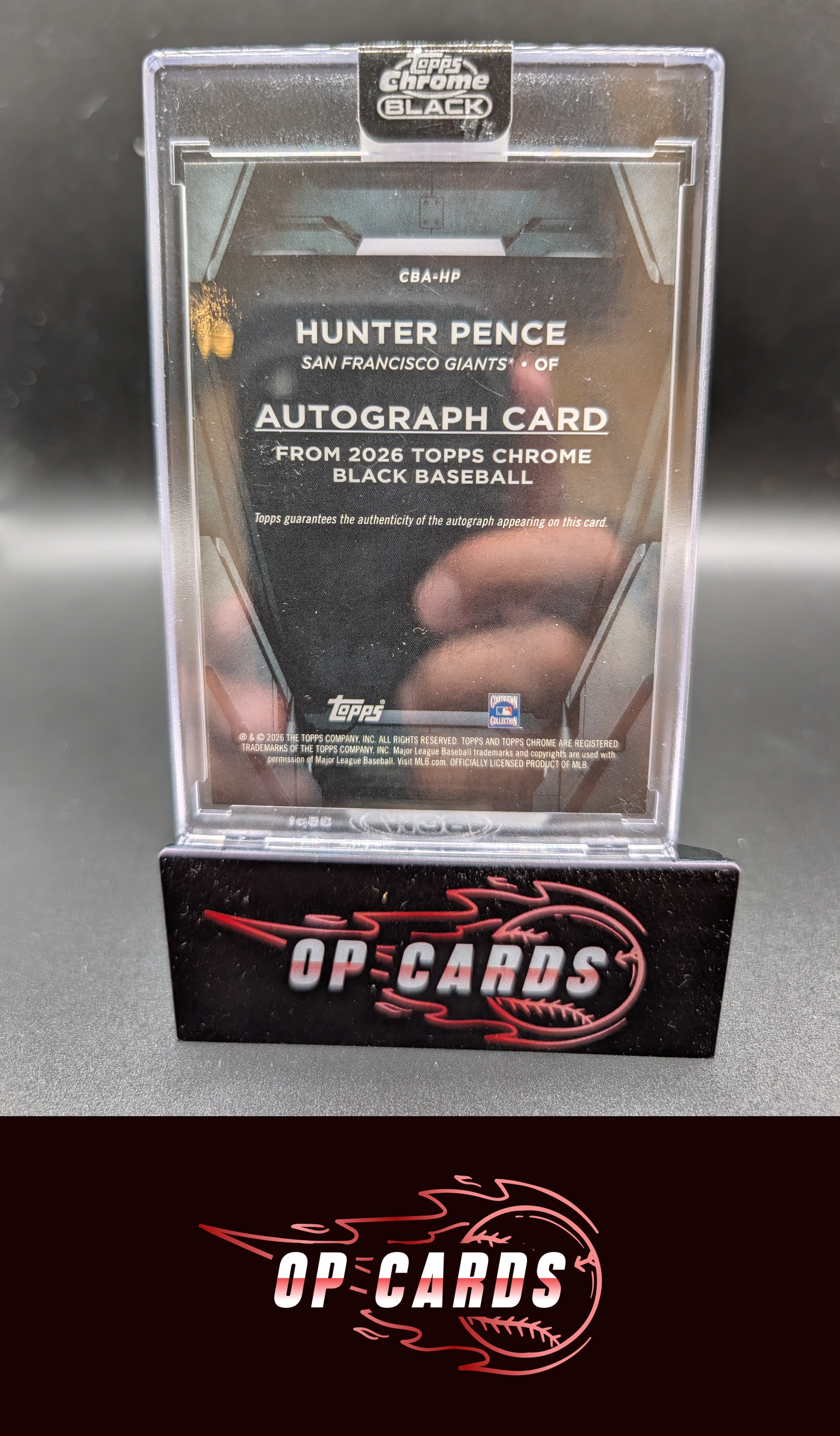 Hunter Pence 2026 Topps Chrome Black #CBA-HP Autographs Blue Refractors #/150