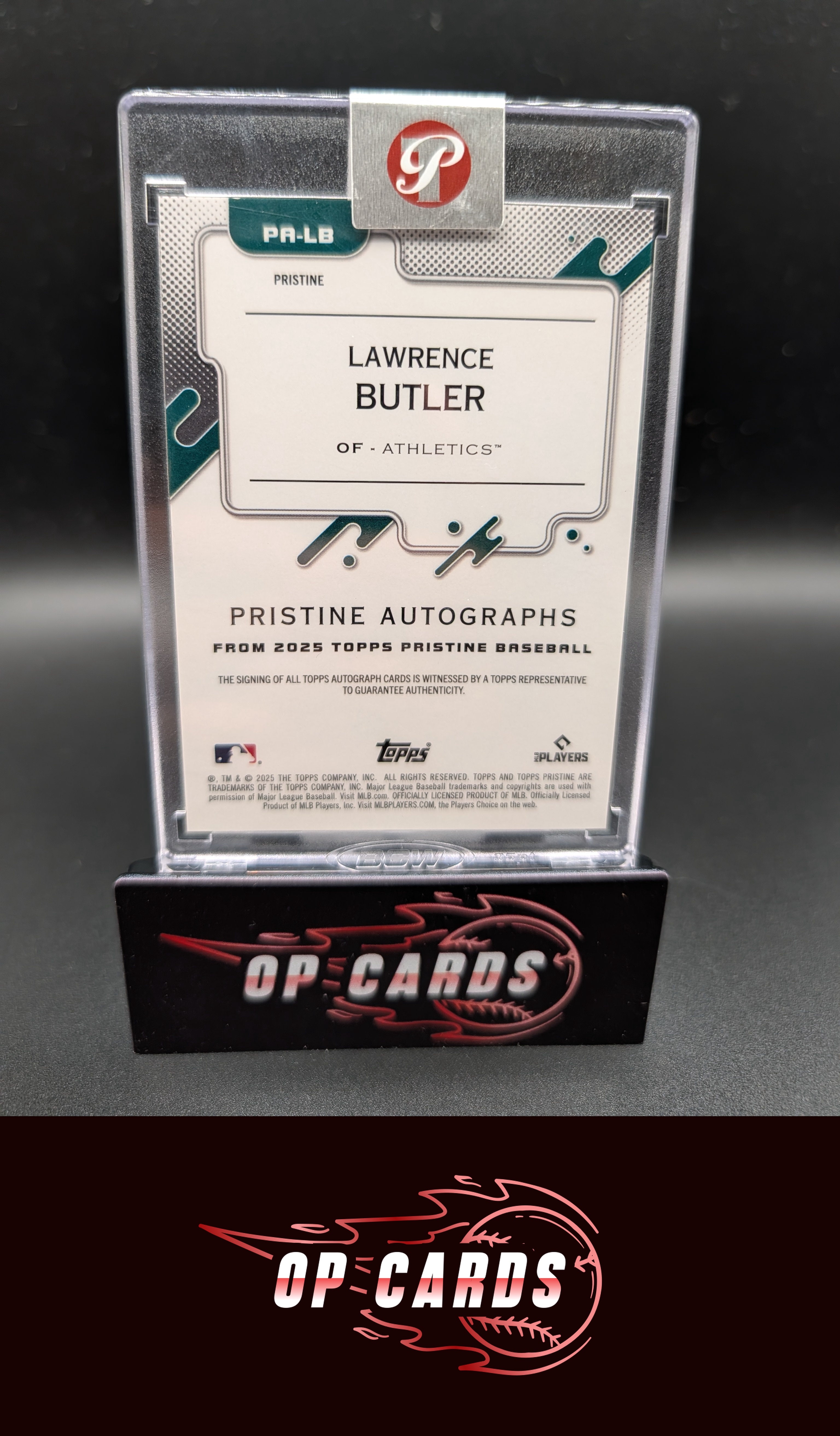 Lawrence Butler 2024 Topps Pristine #PA-LB Autographs Blue Refractors #/75