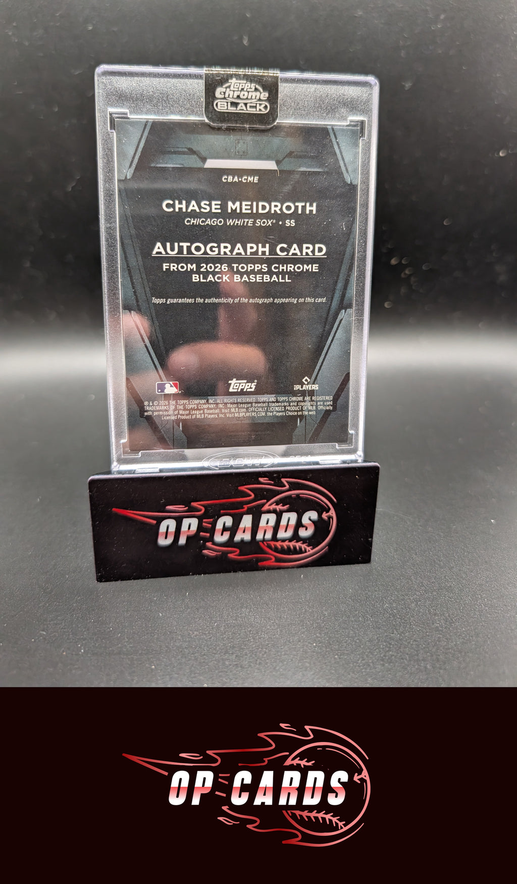 Chase Meidroth 2026 Topps Chrome Black #CBA-CME Autographs