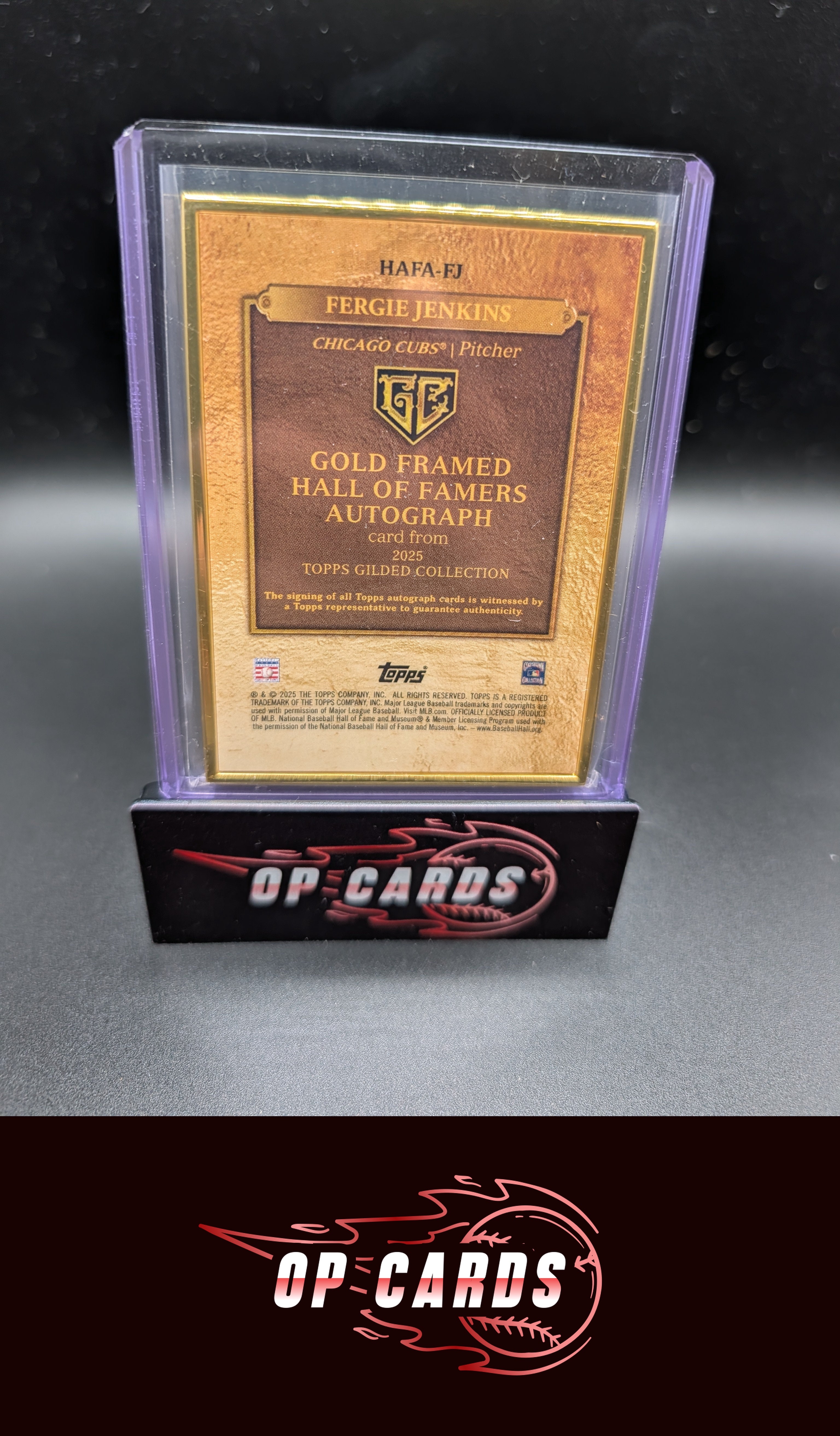 Fergie Jenkins 2024 Topps Gilded  #HAFA-FJ Gold Hall of Famers Autographs #/99