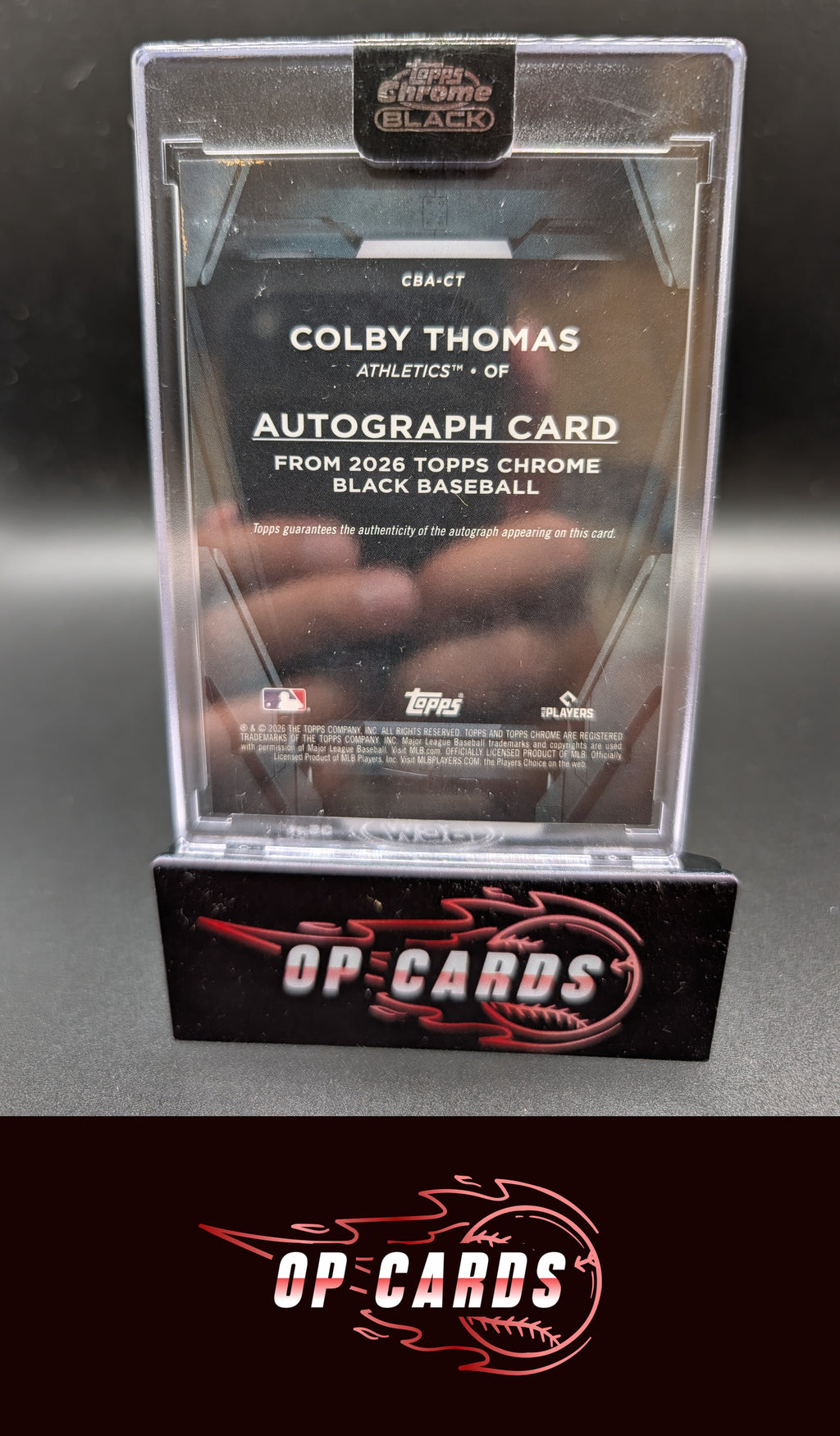 Colby Thomas 2026 Topps Chrome Black #CBA-CT Autographs