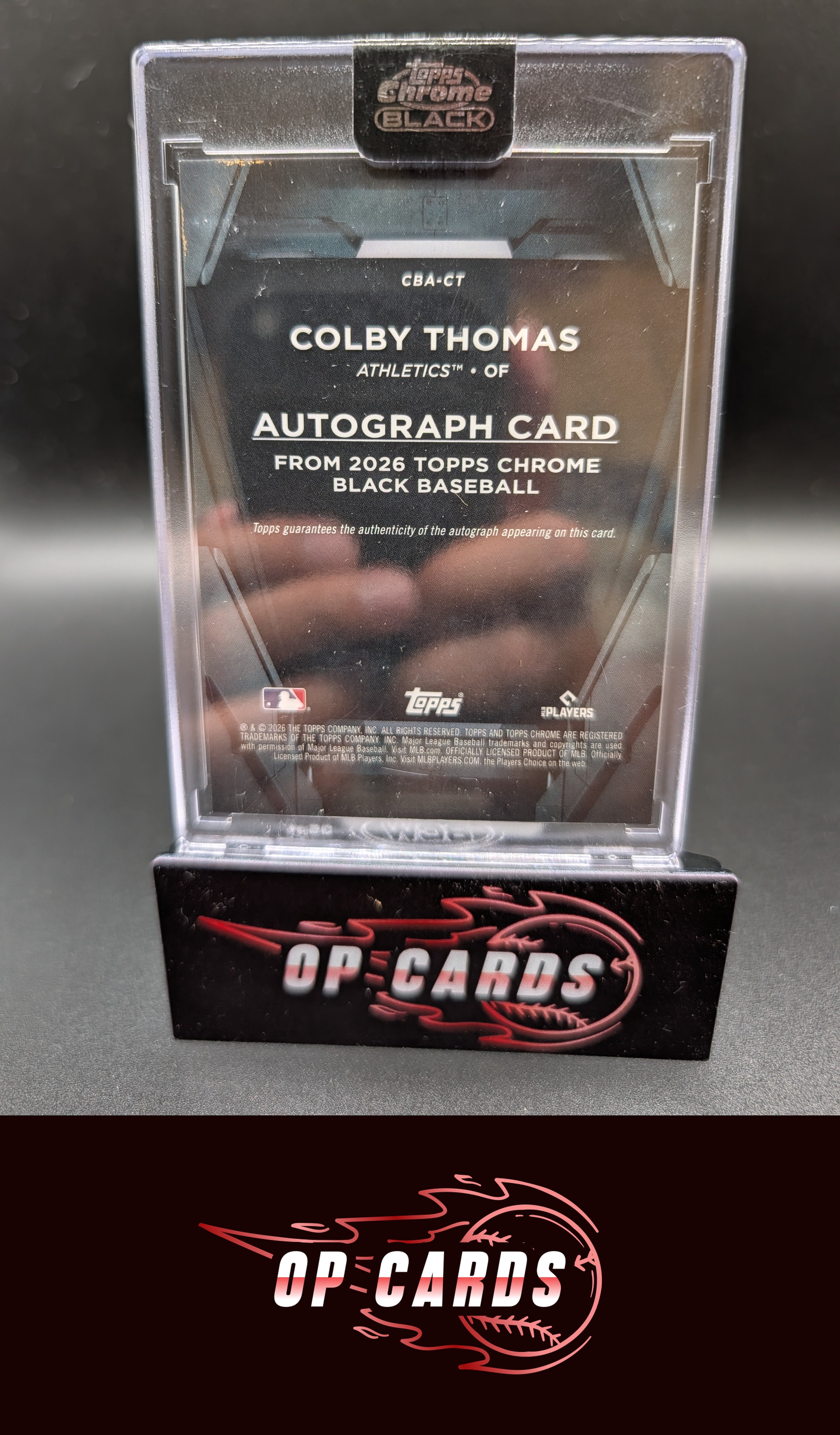 Colby Thomas 2026 Topps Chrome Black #CBA-CT Autographs