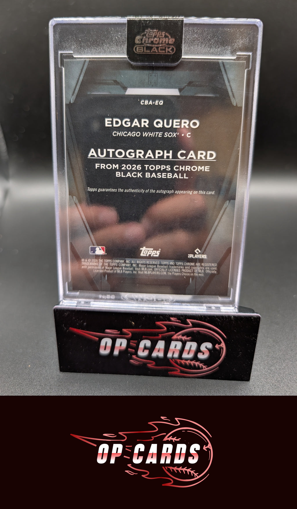 Edgar Quero 2026 Topps Chrome Black #CBA-EQ Autographs
