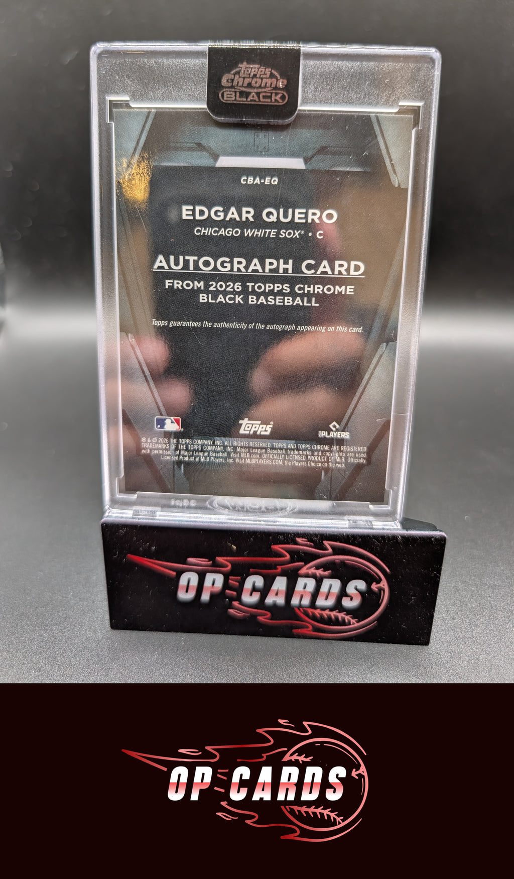 Edgar Quero 2026 Topps Chrome Black #CBA-EQ Autographs