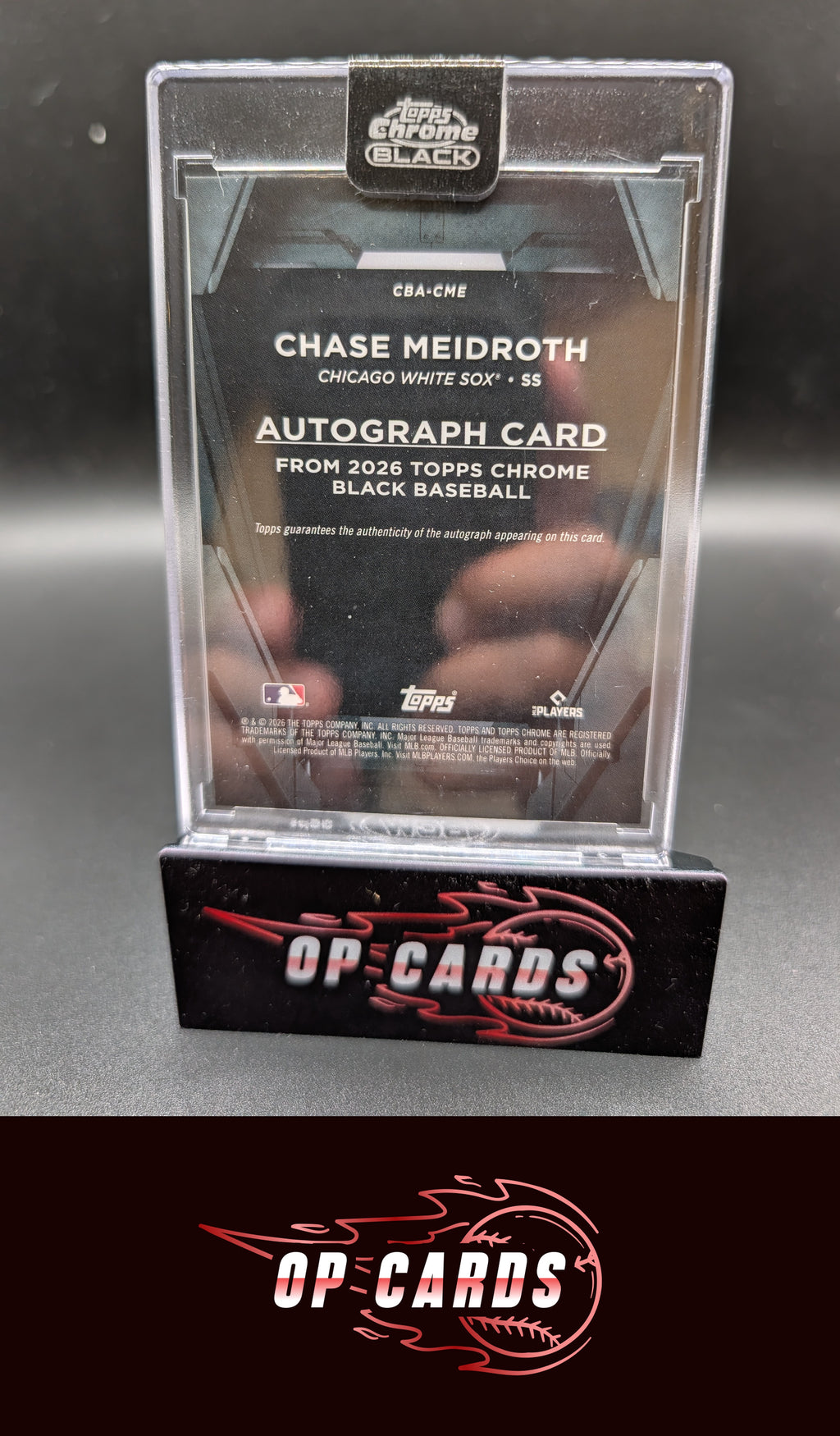 Chase Meidroth 2026 Topps Chrome Black #CBA-CME Autographs