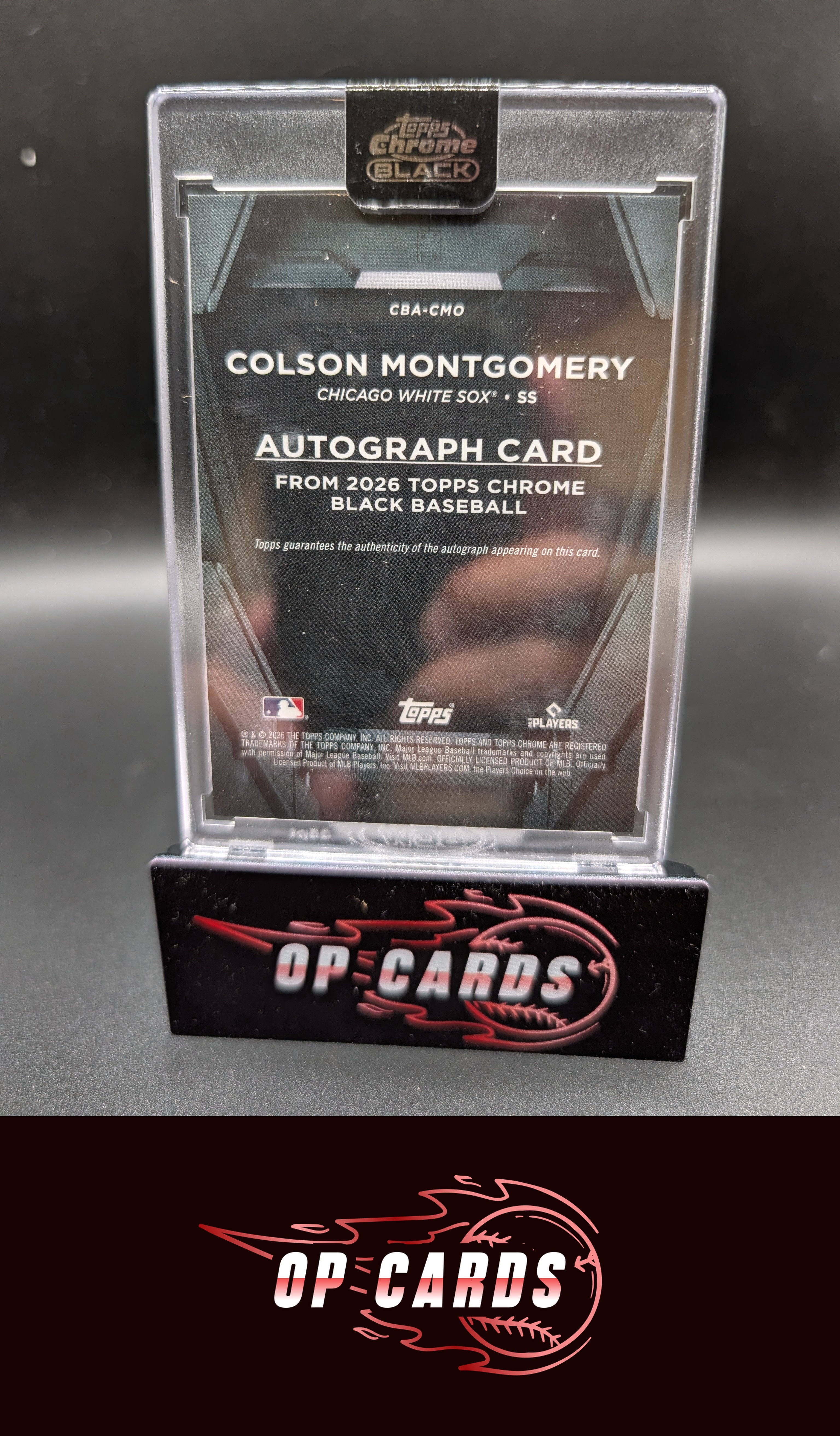Colson Montgomery 2026 Topps Chrome Black #CBA-CMO Autographs