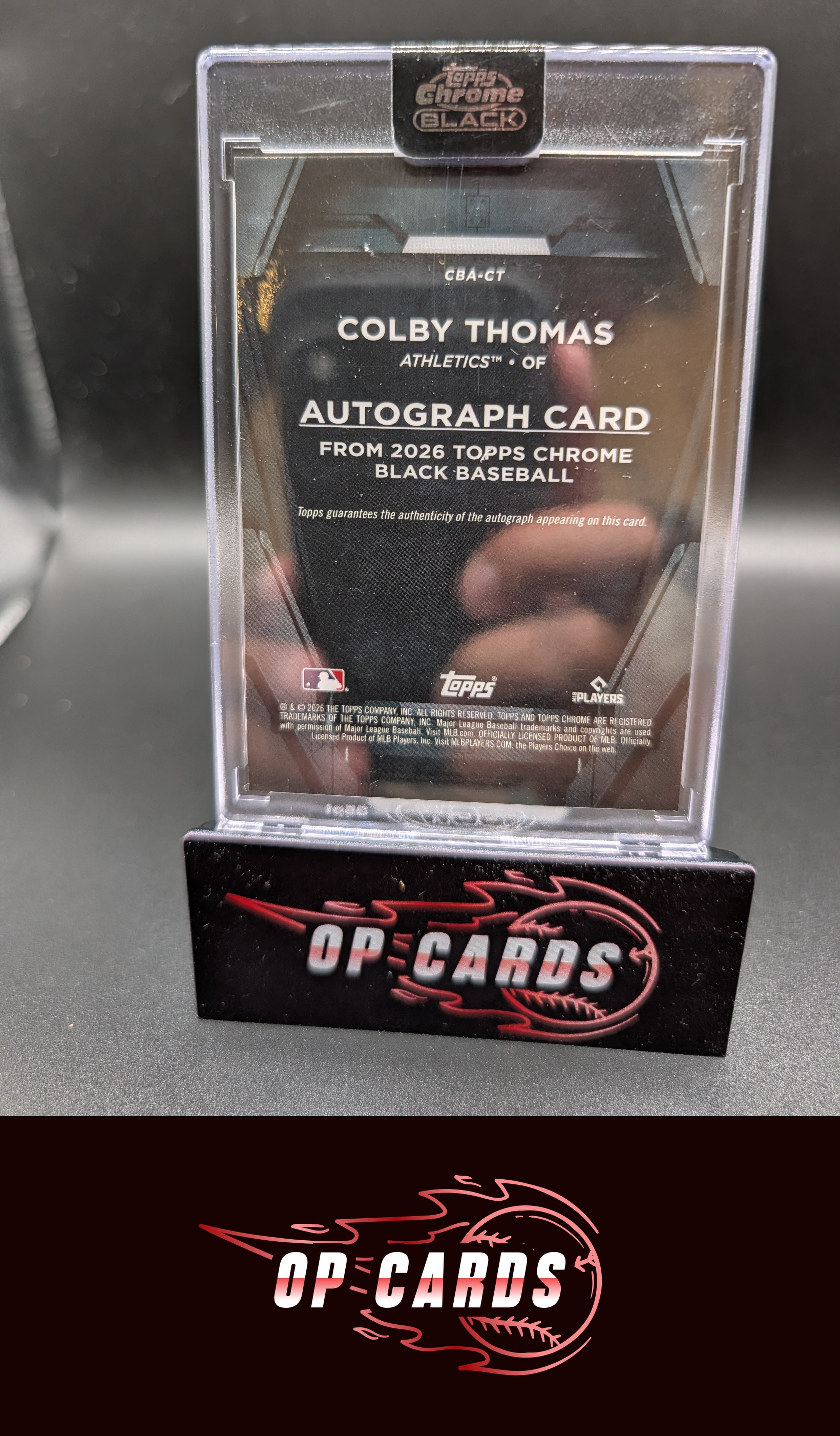 Colby Thomas 2026 Topps Chrome Black #CBA-CT Autographs Gold Refractors #/50