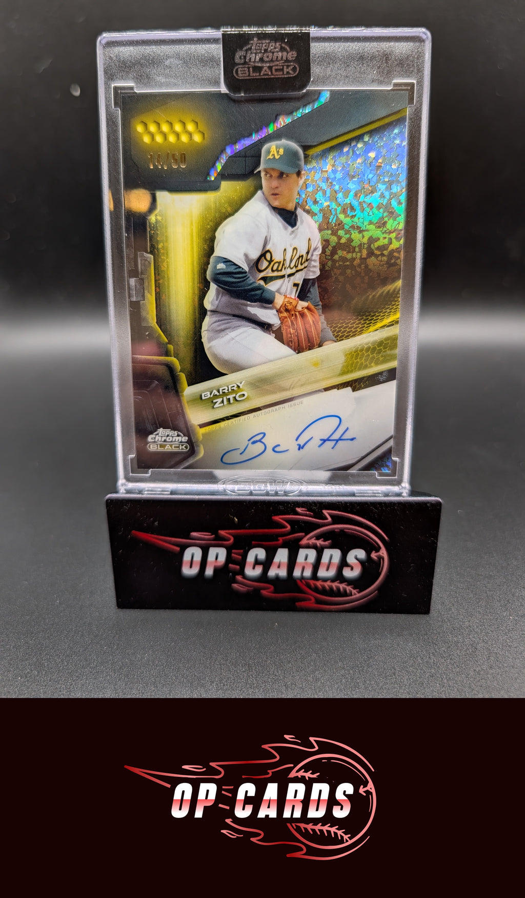 Barry Zito 2026 Topps Chrome Black #CBA-BZ Autographs Gold Refractors #/50