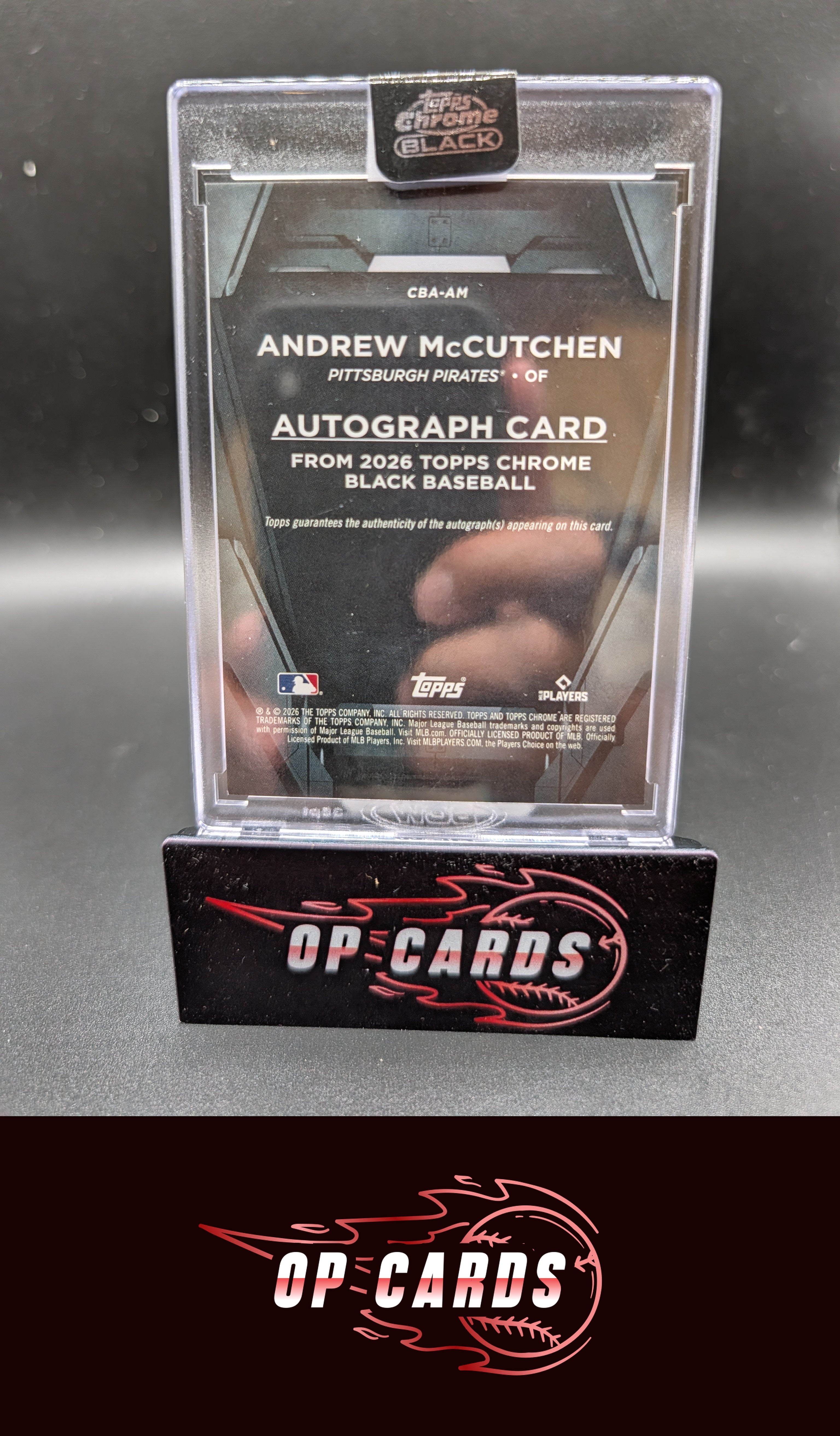 Andrew McCutchen 2026 Topps Chrome Black Autograph Purple Refractors #/75