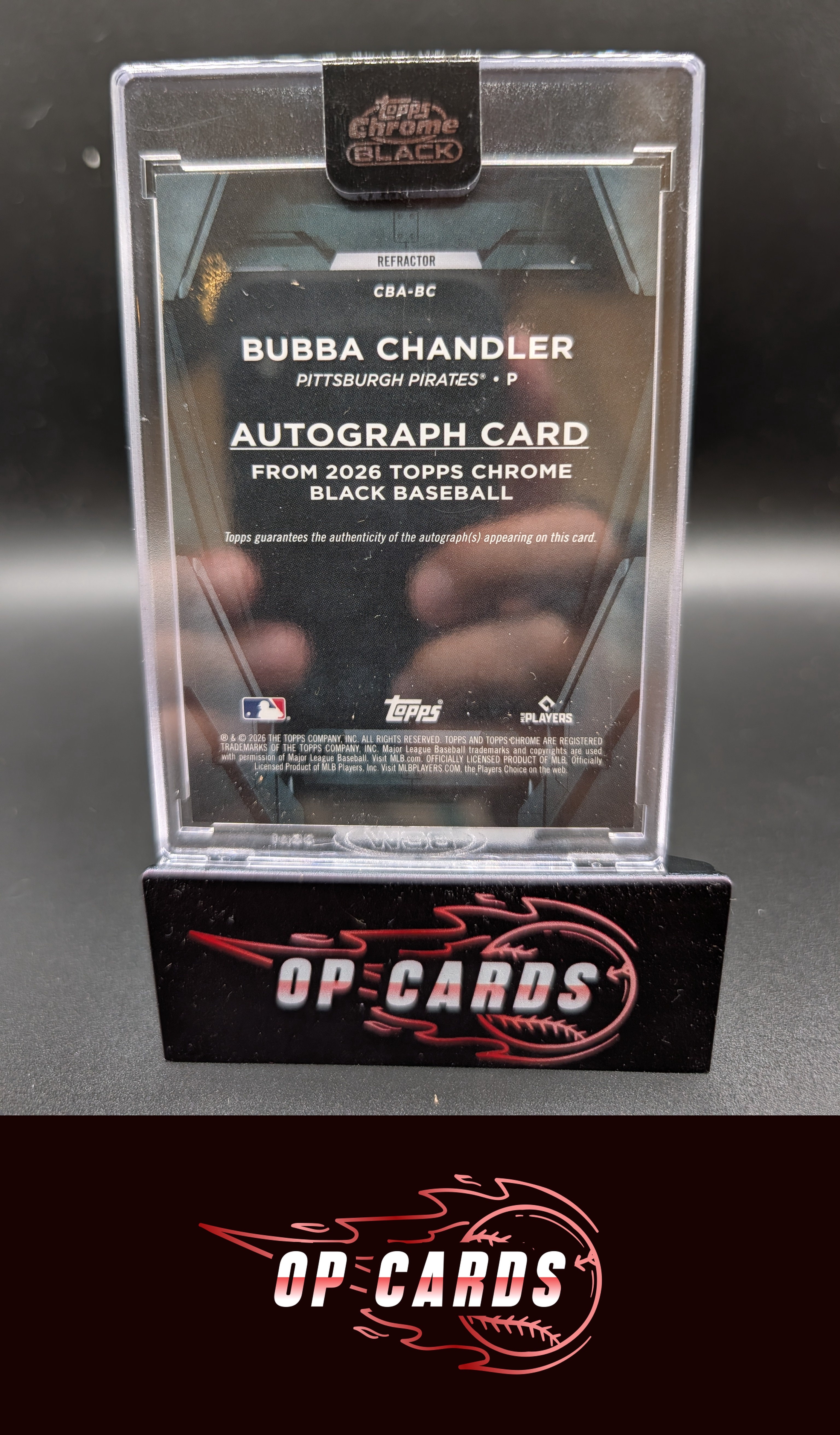 Bubba Chandler 2026 Topps Chrome Black #CBA-BC Autographs Refractors #/199