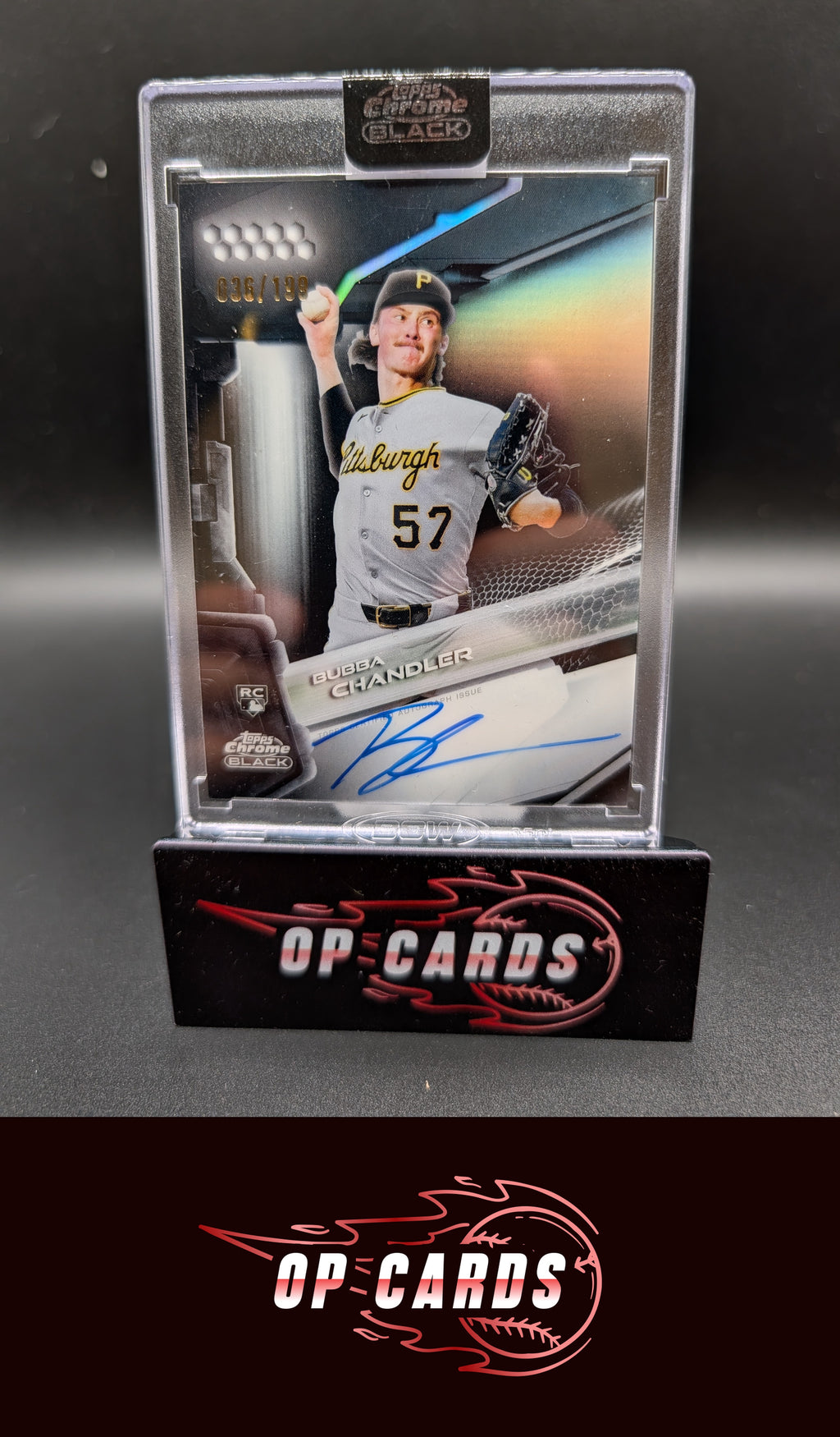Bubba Chandler 2026 Topps Chrome Black #CBA-BC Autographs Refractors #/199
