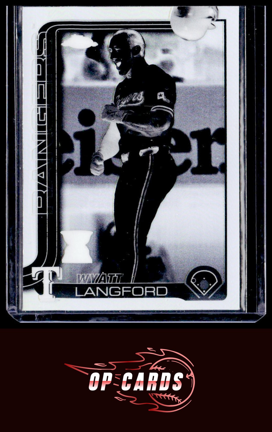 Wyatt Langford 2025 Topps Chrome #68 Negative Refractors