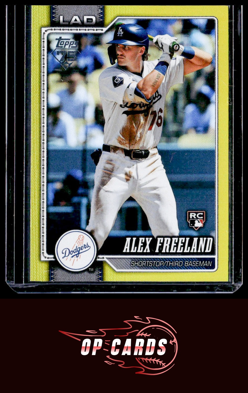 Alex Freeland 2026 Topps #74 Yellow Holo Foil #/399
