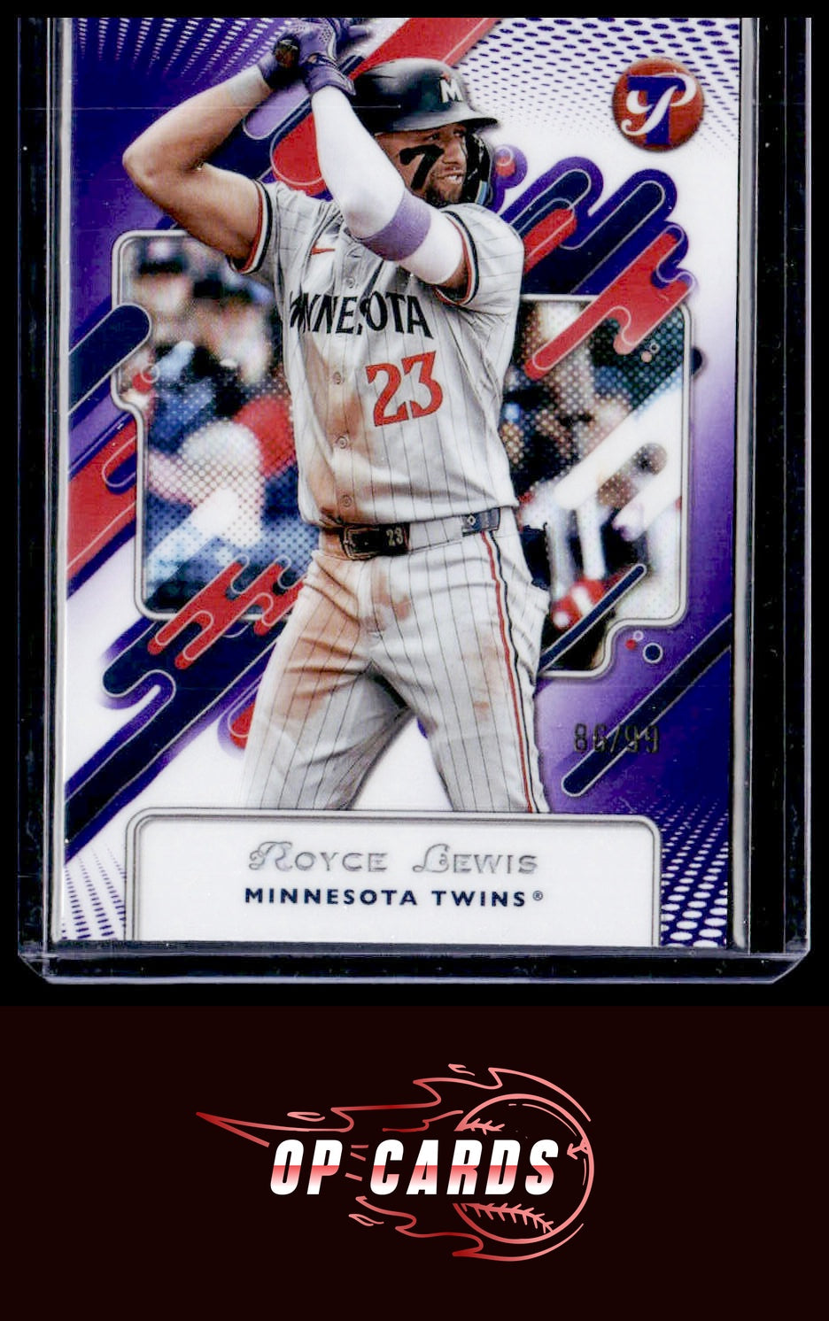 Royce Lewis 2025 Topps Pristine #182 Purple Refractors #/99