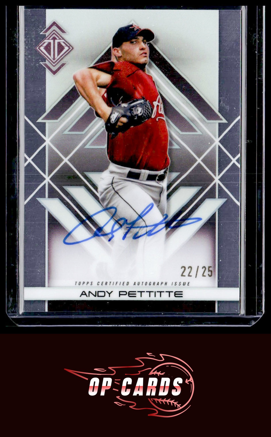 Andy Pettitte 2025 Topps Transcendent #TAIC-AP Icons Chrome Autograph #/25