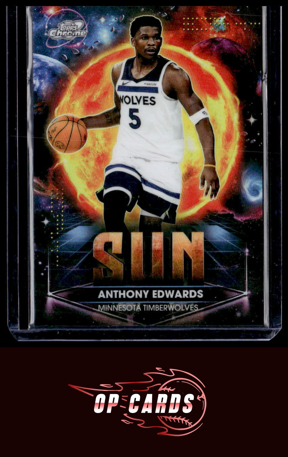 Anthony Edwards 2025-26 Topps Chrome Cosmic #PPS-5 Planetary Pursuit Sun