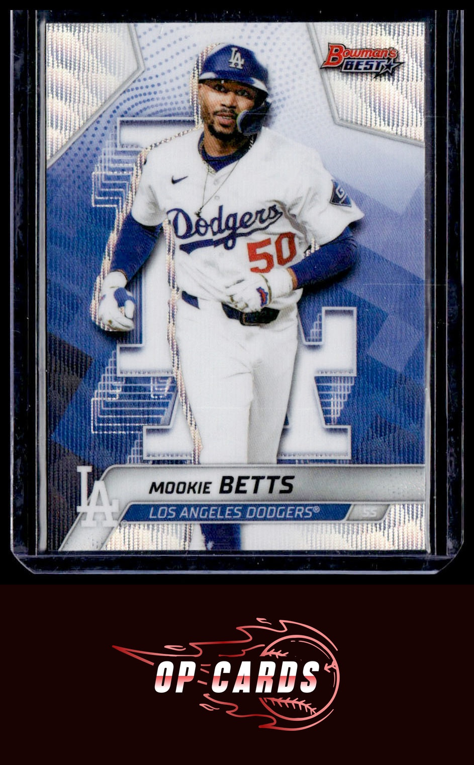 Mookie Betts 2025 Bowman's Best #64 Wave Refractors