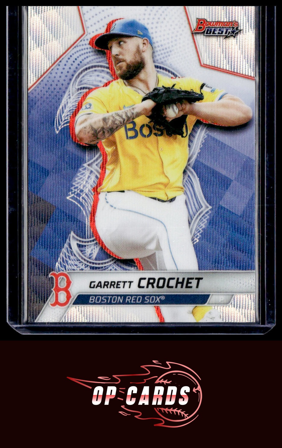 Garrett Crochet 2025 Bowman's Best #3 Wave Refractors