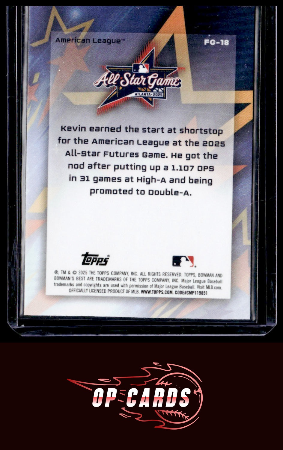 Kevin McGonigle 2025 Bowman's Best #FG-18 2025 MLB All-Star Futures Game