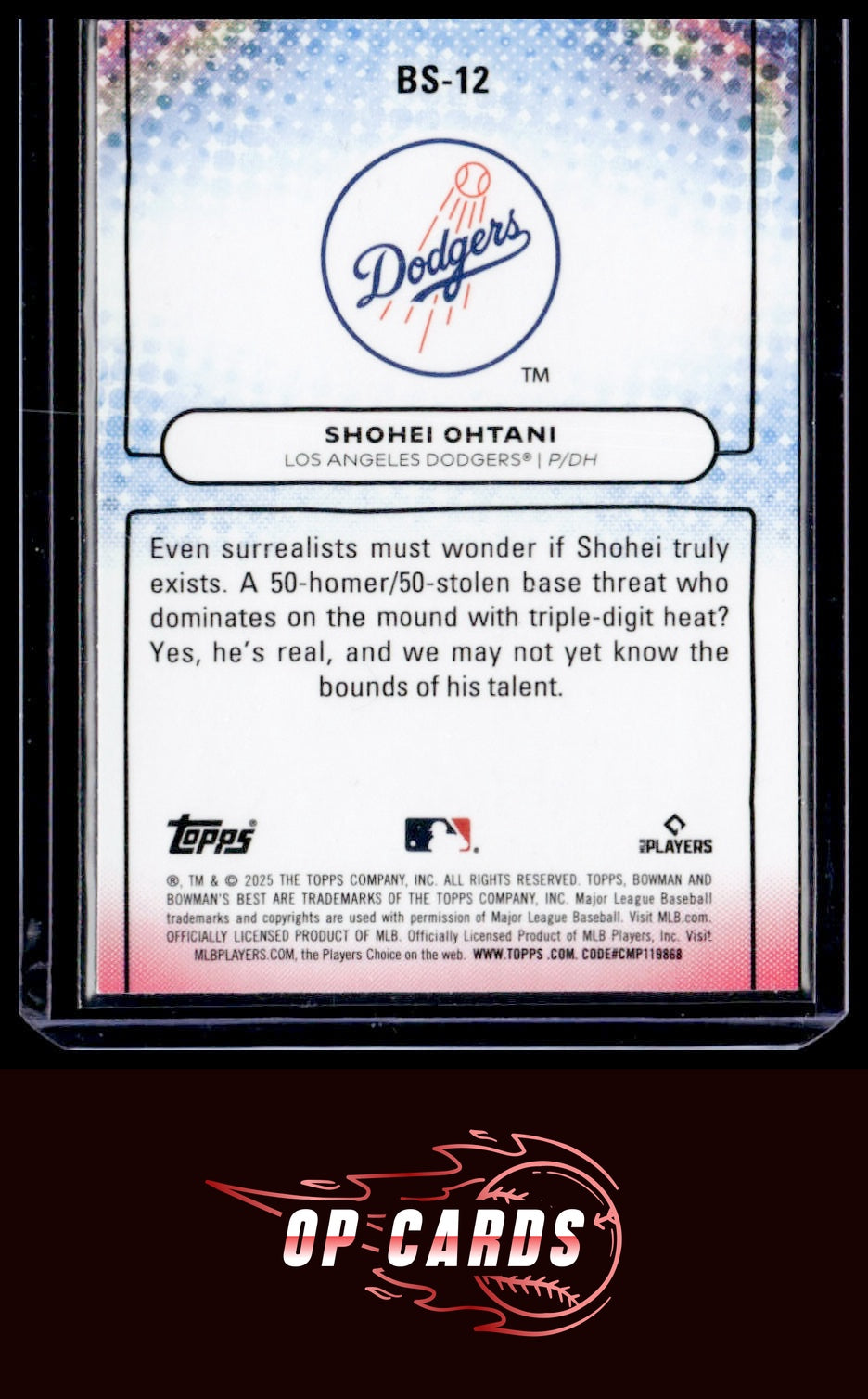 Shohei Ohtani 2025 Bowman's Best #BS-12 Bowman Showpieces