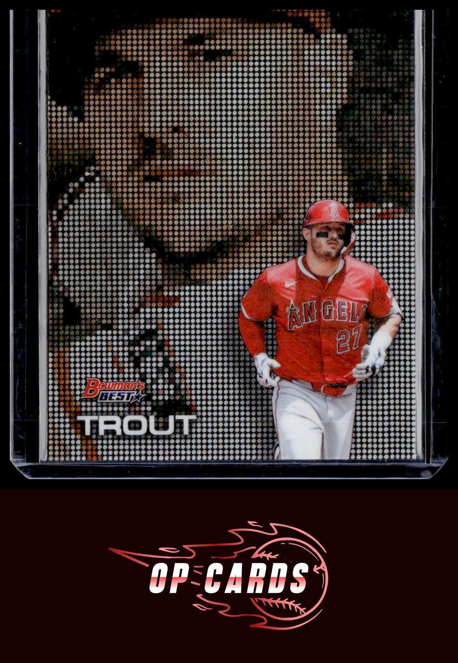 Mike Trout 2025 Bowman's Best #P-9 Pixel Portraits