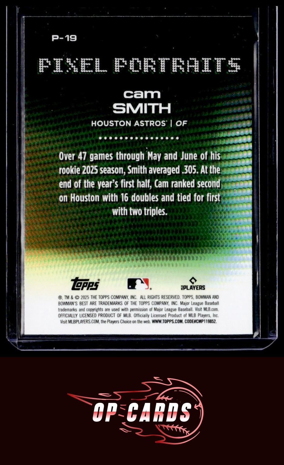 Cam Smith 2025 Bowman's Best #P-19 Pixel Portraits