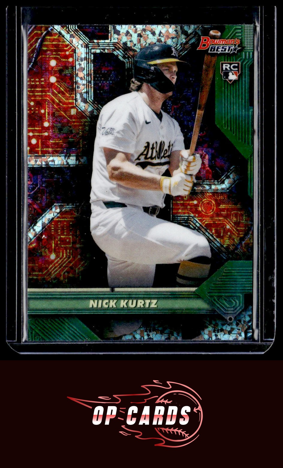 Nick Kurtz 2025 Bowman's Best #C-16 Circuitry Mini-Diamond Refractors
