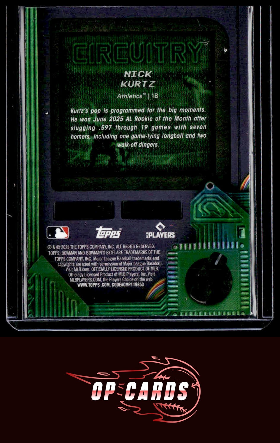 Nick Kurtz 2025 Bowman's Best #C-16 Circuitry