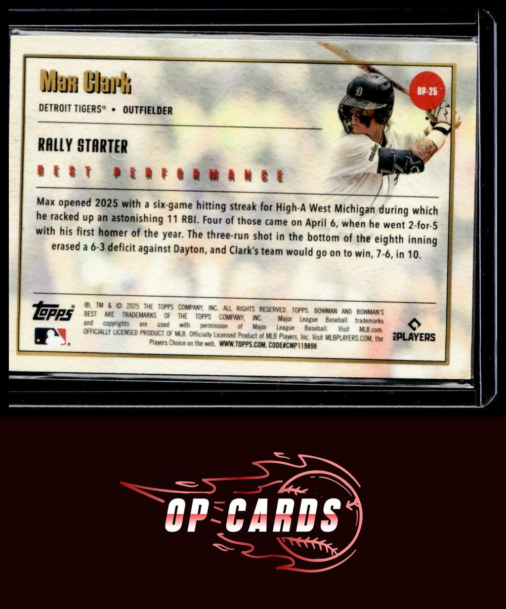 Max Clark 2025 Bowman's Best Performance Mini-Diamond Refractors