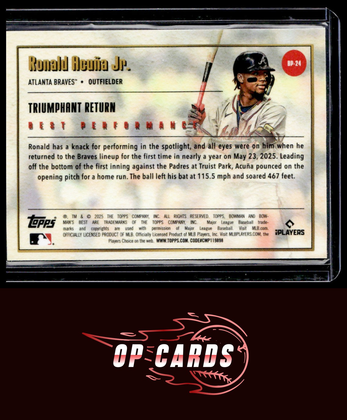 Ronald Acuña Jr. 2025 Bowman's Best Performance Mini-Diamond Refractors