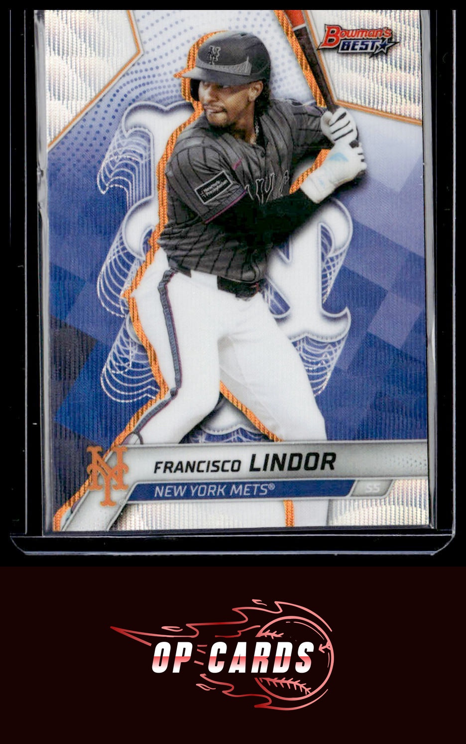 Francisco Lindor 2025 Bowman's Best #58 Wave Refractors