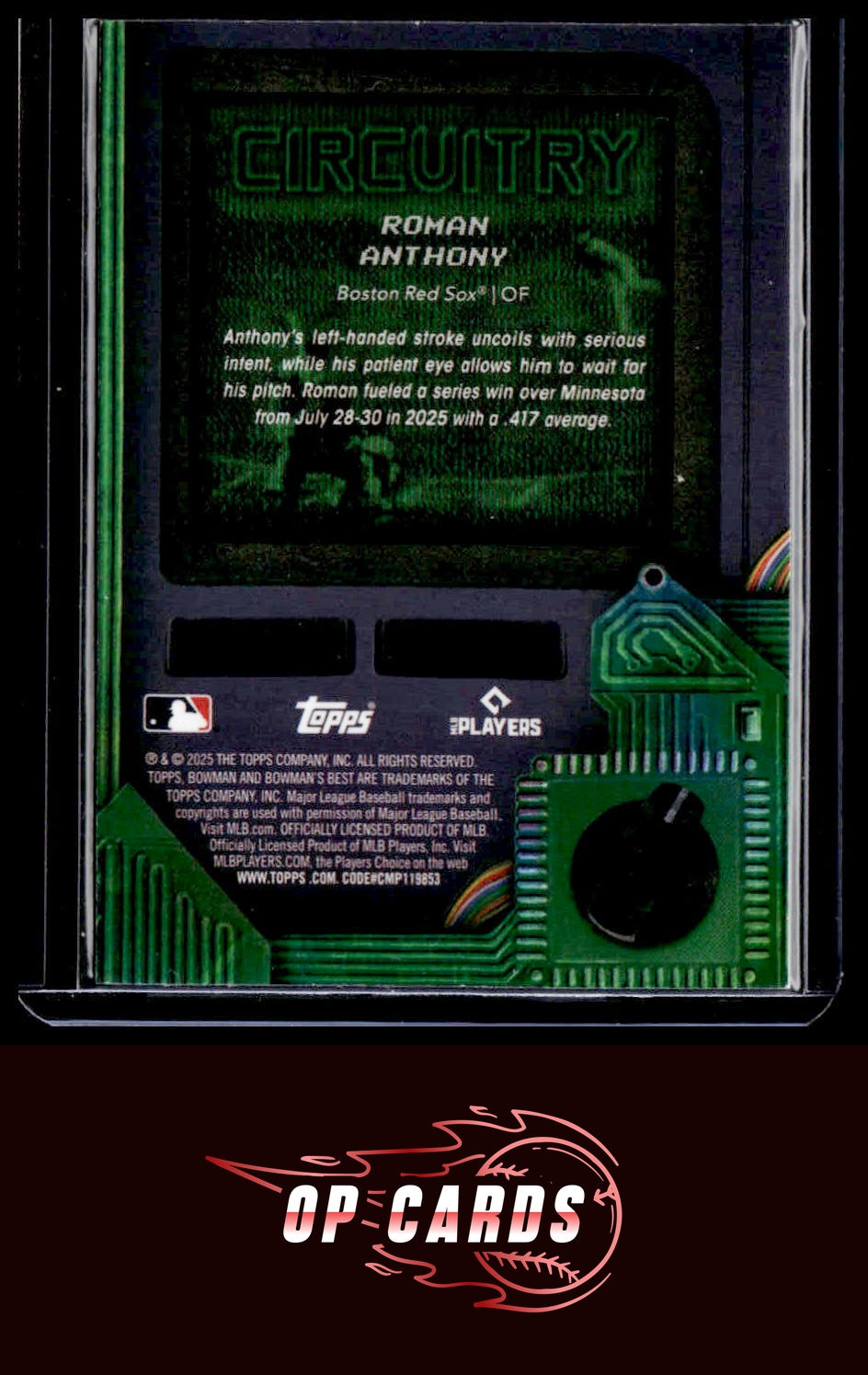 Roman Anthony 2025 Bowman's Best #C-3 Circuitry Mini-Diamond Refractors