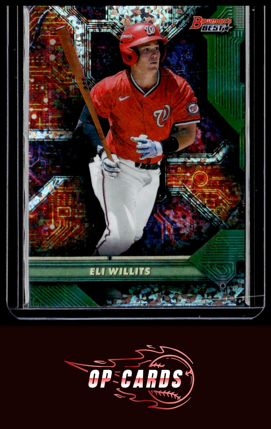 Eli Willits 2025 Bowman's Best #C-23 Circuitry Mini-Diamond Refractors