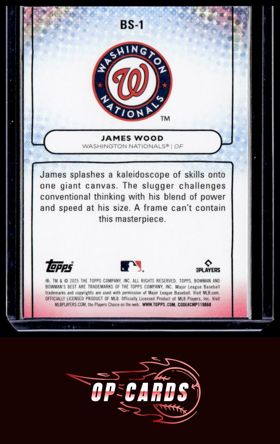James Wood 2025 Bowman's Best #BS-1 Bowman Showpieces Mini-Diamond Refractors